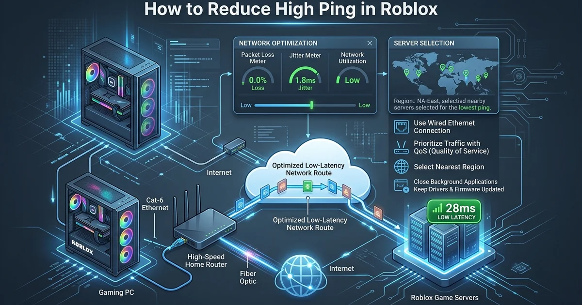 How to Reduce High Ping in Roblox