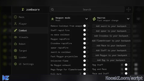 zombware - Verified script for Build to Survive the Robots