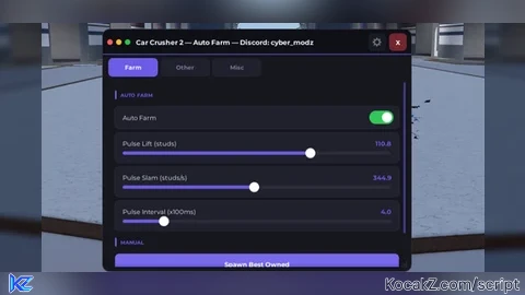 Car Crushers 2 Full Auto Farm by cyber modz   keyless