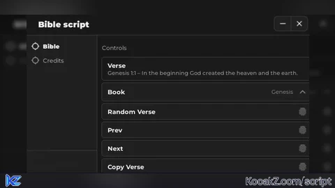 bible script - Verified script for Universal Script