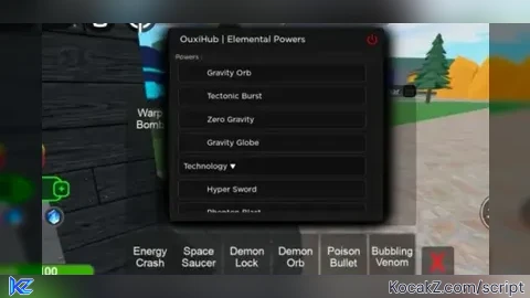equip any power - Verified script for Elemental Powers Tycoon