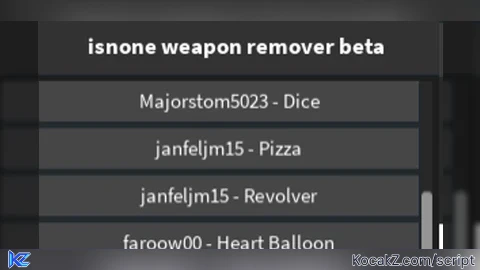 isnone weapon remover beta - Verified script for KAT
