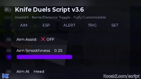 AUTO THROW ESP - Verified script for KNIFE DUELS