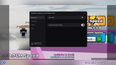Speed Keyboard Escape AutoWin AutoWalk Undetected Script - Verified script for +1 Speed Keyboard Escape | Candy & Chocolate