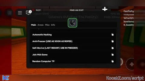 celeron  FEATURES in the description - Verified script for Flee the Facility