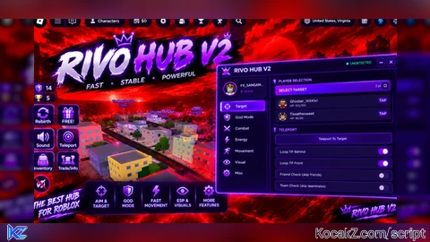 Rivo Hub |  Kill Aura, Fly, Anti Void , Teleport All & More - Verified script for Jujutsu Shenanigans
