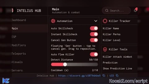 Intelius Hub -- Auto Parry, Perfect Instant Skillcheck, ESP
