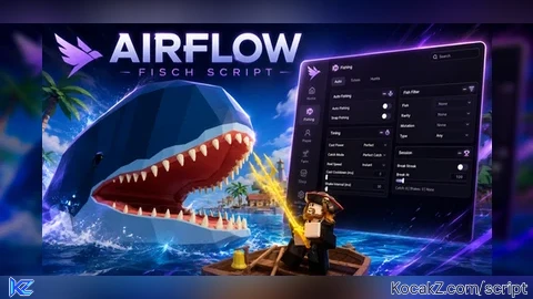 Airflow Hub | Instant Fish Anywhere 80+ Features - Verified script for Fisch 🐟