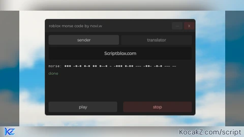 Roblox Morse Code Communicate - Verified script for Universal Script