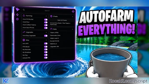 Open all chests Auto upgrade autofarm everything - Verified script for Drain the Lake
