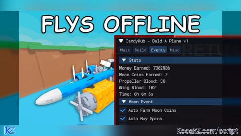 Auto Moon OP AND FAST - Verified script for ✈️ Build A Plane