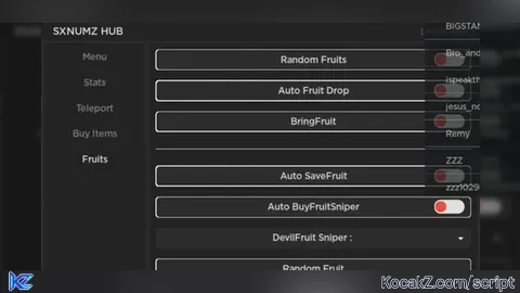 Sxnumz Hub - Verified script for Blox Fruits