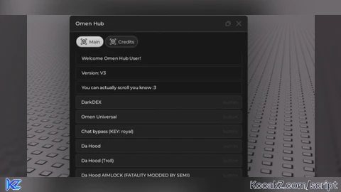 Omen Hub Cracked - Verified script for Universal Script