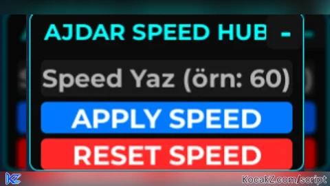 Ajdar Speed GUI  Speed  Reset And Minimize - Verified script for Universal Script