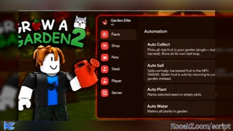 KING hub auto farm auto steal OP - Verified script for Grow a Garden 2