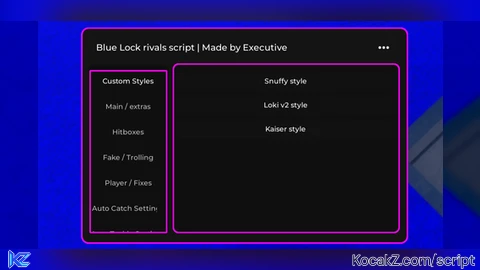 Kaiser Loki v2 and Snuffy custom style NO KEY - Verified script for Blue Lock: Rivals