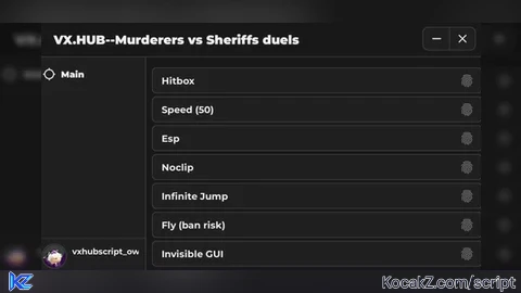 VX HUB - Verified script for MVSD | Murderers VS Sheriffs Duels