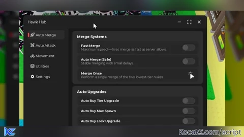 Hawk HUB Keyless Script - Verified script for Merge a Nuke!