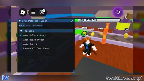 Script Auto Collect Money And Build - Verified script for Grow Potatoes Tycoon 🥔
