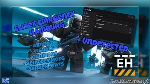 EliteX EH I OP Script I Carfly I Aimbot I Visuals I and more - Verified script for Emergency Hamburg