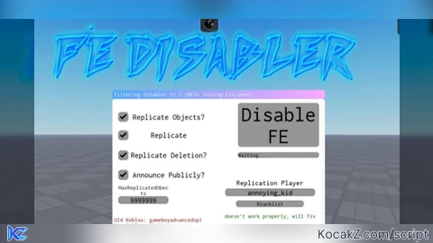 FE DisablerV1 - Verified script for Universal Script