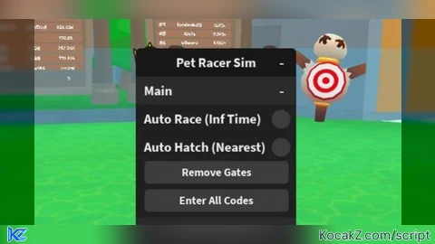 Auto Race Auto Hatch Remove Gates and Enter All Codes