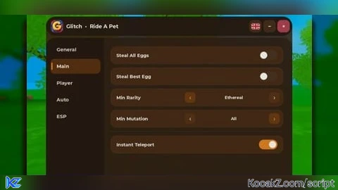GlitchHub Auto Farm, ESP & More - Verified script for Ride A Pet