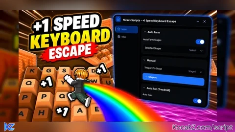 Nicers Script 1 auto farm teleport auto run fly noclip etc - Verified script for +1 Speed Keyboard Escape | Candy & Chocolate