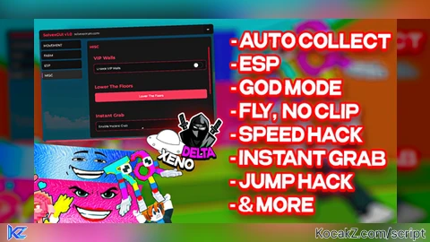 SolvexGUI Auto Collect Farm ESP God Mode Fly Instant Grab - Verified script for Escape Tsunami For Brainrots!