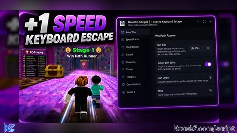 Galactic Scripts - Verified script for +1 Speed Keyboard Escape | Candy & Chocolate