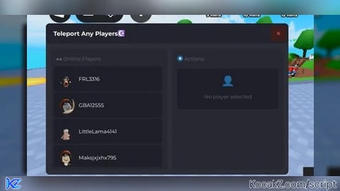 Teleporter FGuI Open source - Verified script for Universal Script