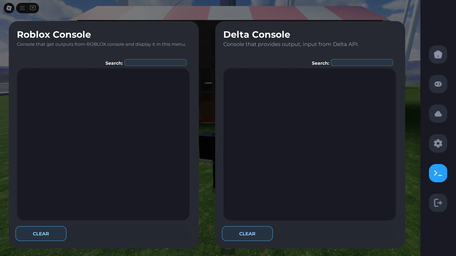 Delta v2.729.838 UI Screenshot #4 (iOS) Delta iOS Roblox Executor Interface Screenshot 4 - Menu & Execution Engine Preview