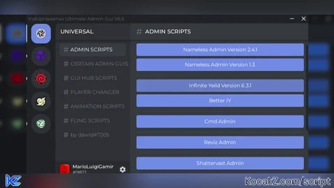 INDRIPRISXTENXXS ADMIN HUB V6 - Verified script for Universal Script