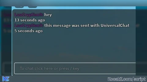 UniversalChat BETA - Verified script for Universal Script