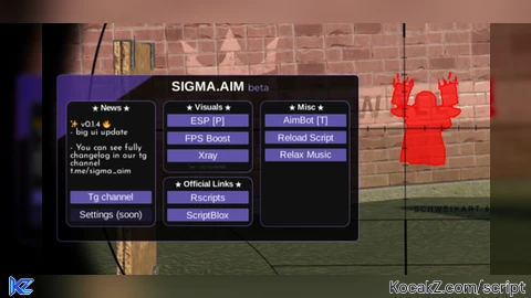 Sigma Aim - Verified script for Games Unite Testing Place