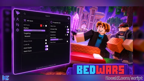 Kill Aura Silent Aim Projectile AutoBow No FallBack Nmore - Verified script for BedWars