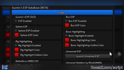 Universal ESP Database - Verified script for Universal Script