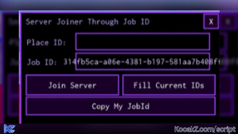 JOBID Server Joiner SUPER OP - Verified script for Universal Script