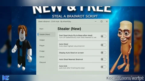 NEW AutoSteal Inf Jump No Ragdol and More FREE - Verified script for Steal a Brainrot