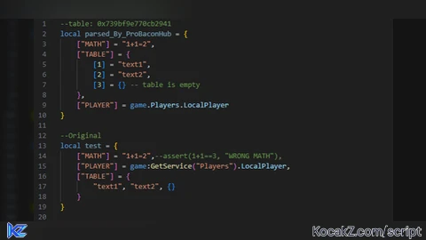 toParsedTable - Verified script for Universal Script