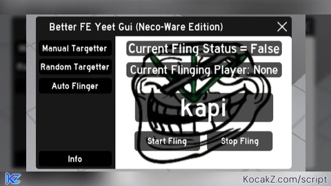 Better FE Yeet GUI (Neco-Ware Edition) - Verified script for Universal Script