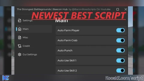 Beecon Hub BEST FARM KILL WORK ON SOLARA - Verified script for The Strongest Battlegrounds