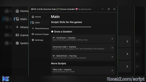 Survive Hub l Loader over 20 games supported - Verified script for Universal Script