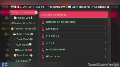 SPANISH HUB V5 - Verified script for Universal Script