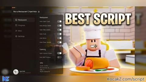 Auto Collect Cash Auto Serve Auto Cook and more in script - Verified script for Run a Restaurant!