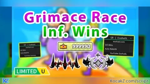 Inf. Wins / Auto Rebirth - Verified script for Grimace Race