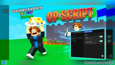 Noclip Instant Interact and more - Verified script for 🎃⚔️Build to Defend Loot