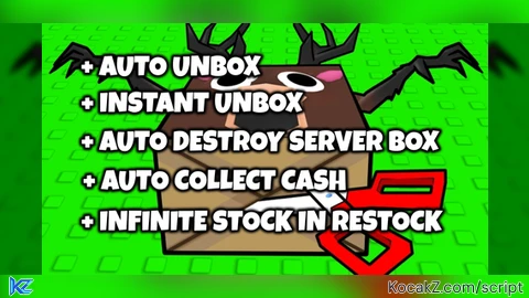 INSTA DESTROY BOX INF RESTOCK + AUTO COLLECT CASH - Verified script for Unbox a 99 Nights in the Forest 🔦📦