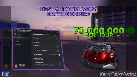 Undetected Auto Delivery Instant Arrest Auto Rob and more! - Verified script for Driving Empire