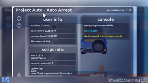 ProjectAuto AutoFarm Scripts Autorob and AutoArrest - Verified script for Jailbreak